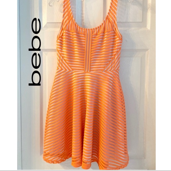 Bebe Fit and flare striped dress - Picture 1 of 8